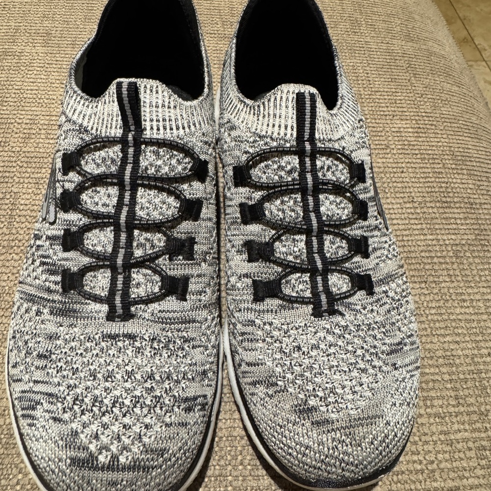Skechers Black and White Athletic Shoes